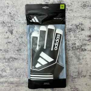 New Adidas Tiro GL Club Goalkeeper Gloves Black White Size 10 HN5610